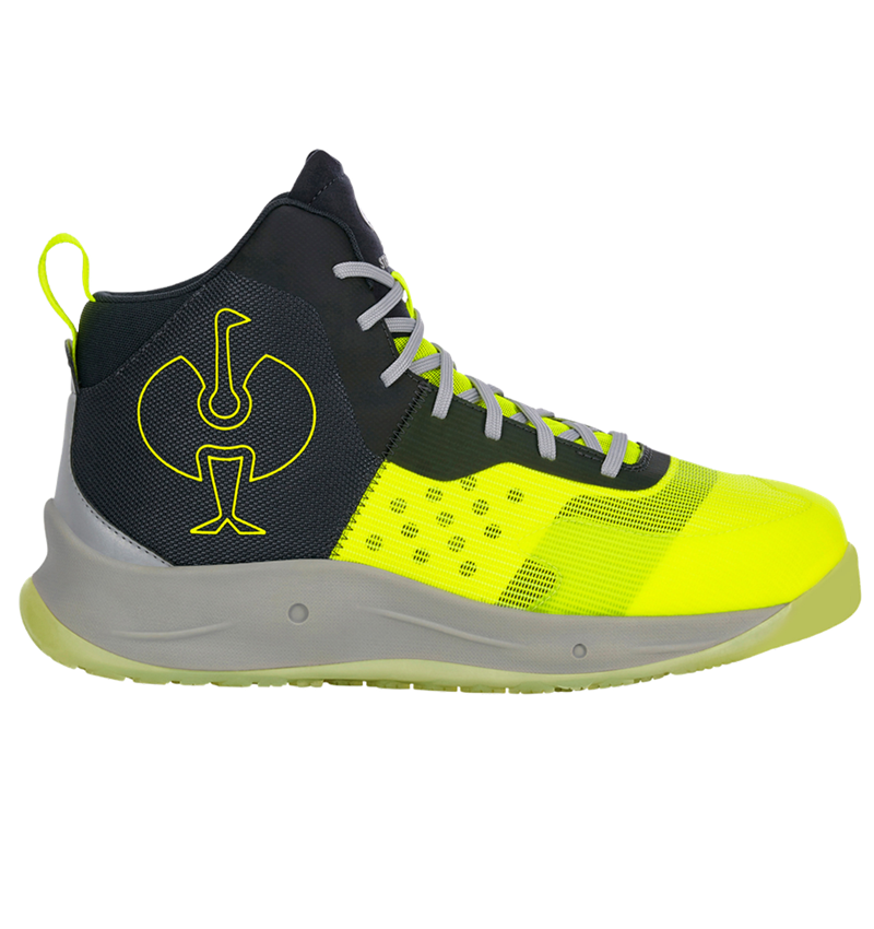 Chaussures: S1PS Chaussures basses de séc. e.s. Marseille mid + jaune fluo/gris 4