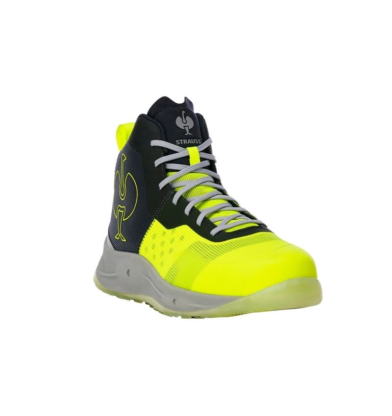 Chaussures: S1PS Chaussures basses de séc. e.s. Marseille mid + jaune fluo/gris 5