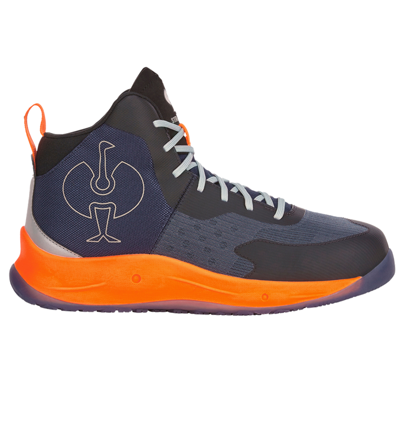 S1P: S1PS Chaussures basses de séc. e.s. Marseille mid + bleu foncé/orange fluo 4