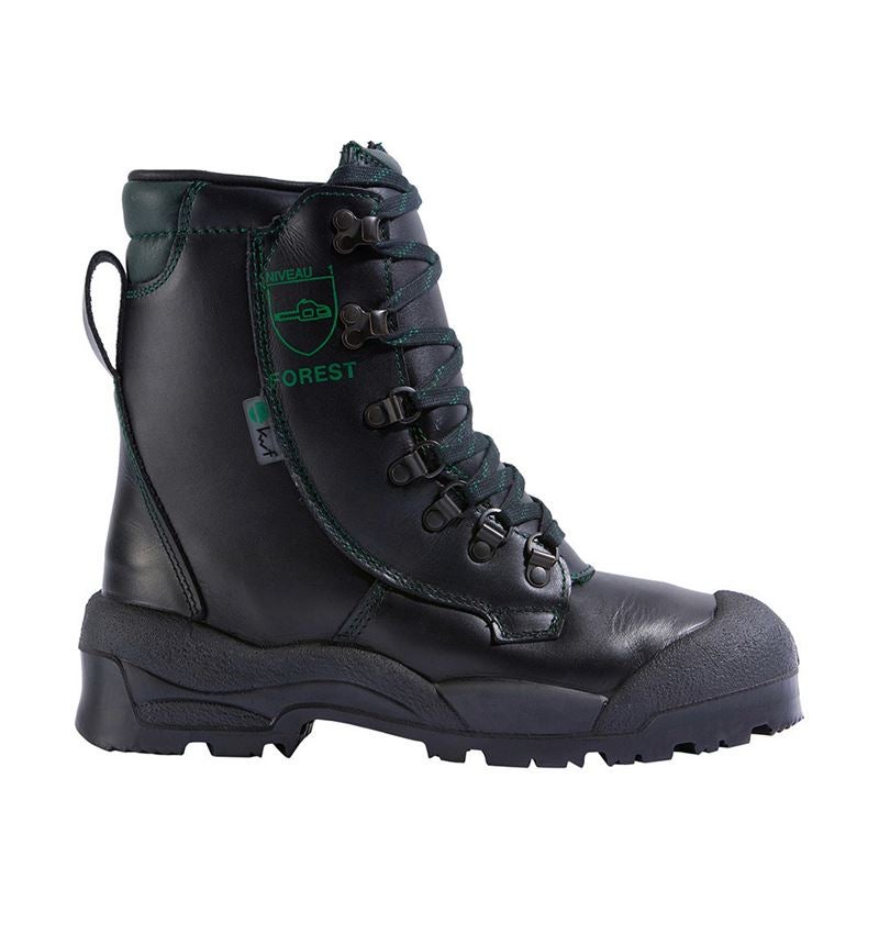 Vêtements sylviculture /anti coupures: S2 Chaussures de sécurité de forestier Alpin + noir