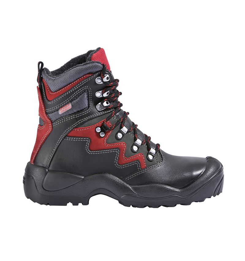 Charpentier / Couvreur_Chaussures: S3 Bottes de sécurité d’hiver Lech + noir/anthracite/rouge