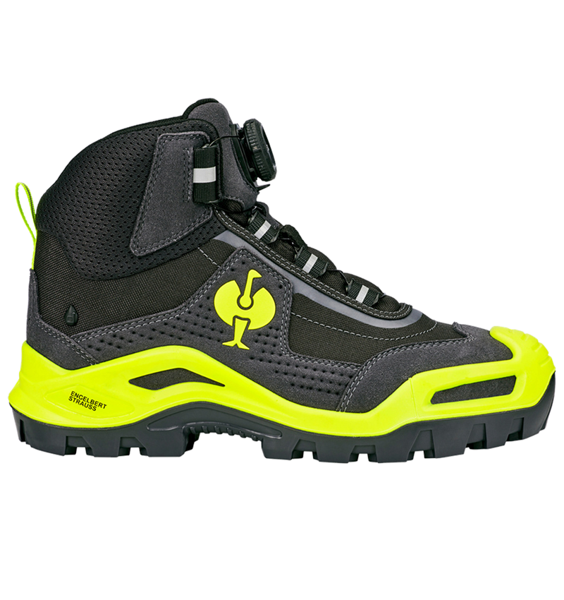 Chaussures: S3 Chaussures hautes de sécurité e.s.Kastra II mid + anthracite/jaune fluo 4