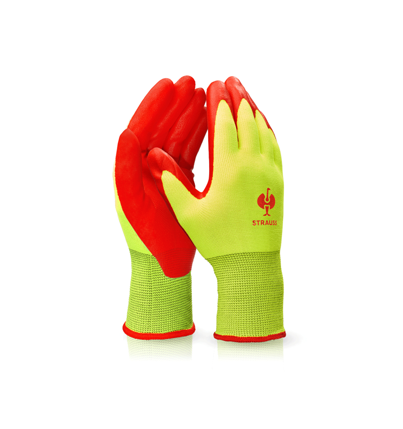 Revêtement: Gants en mousse de nitrile Flexible Foam + jaune fluo/rouge