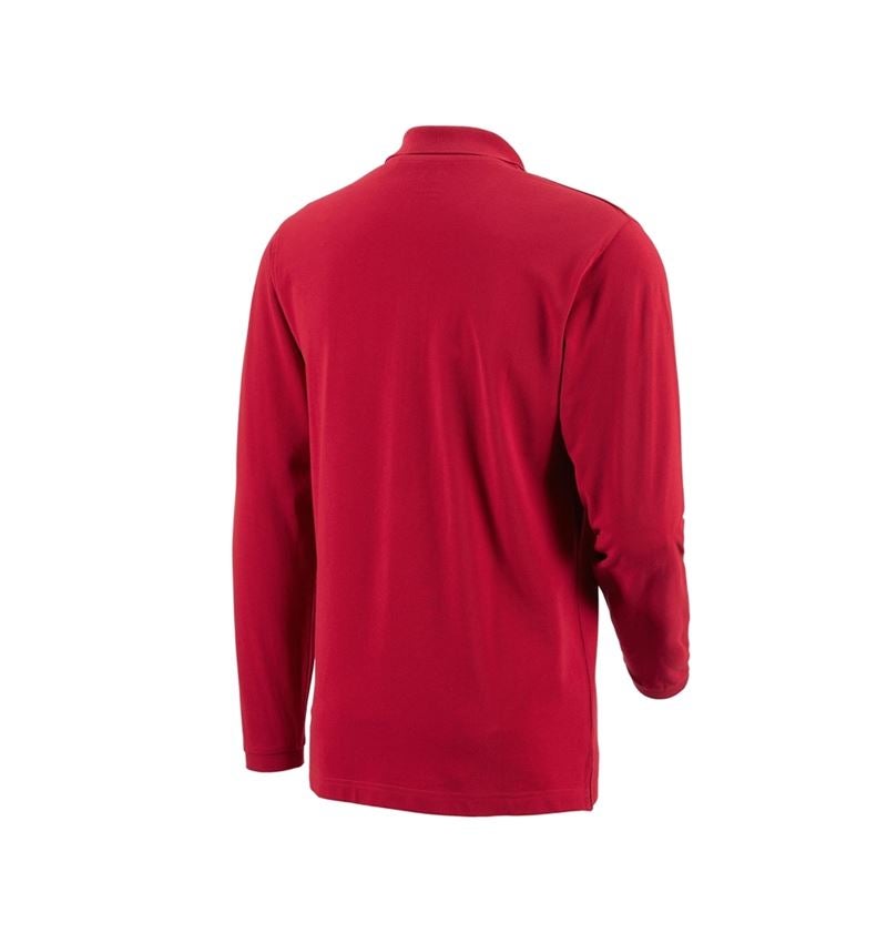 Shirts & Co.: e.s. Longsleeve-Polo cotton Pocket + rot 2