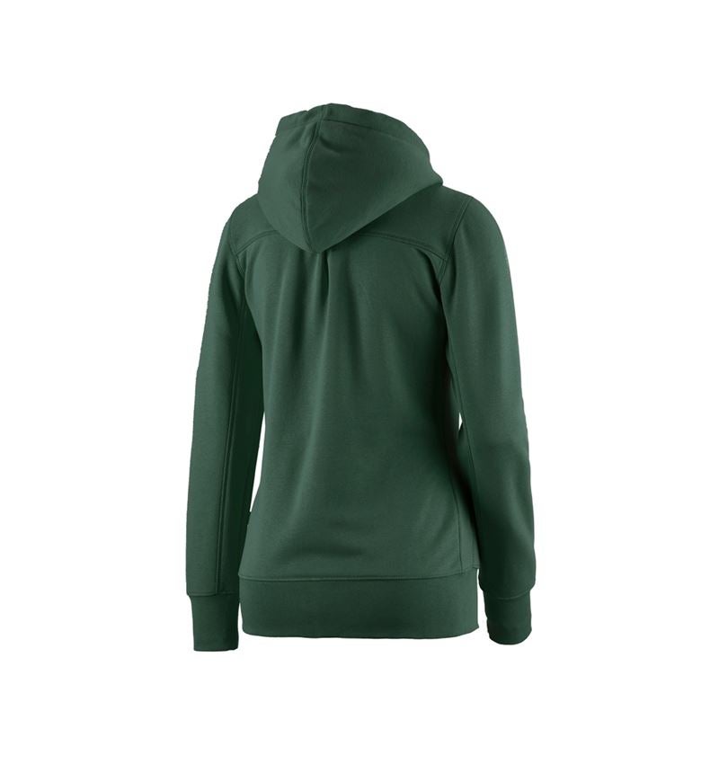 Shirts & Co.: e.s. Hoody-Sweatjacke poly cotton, Damen + grün 1