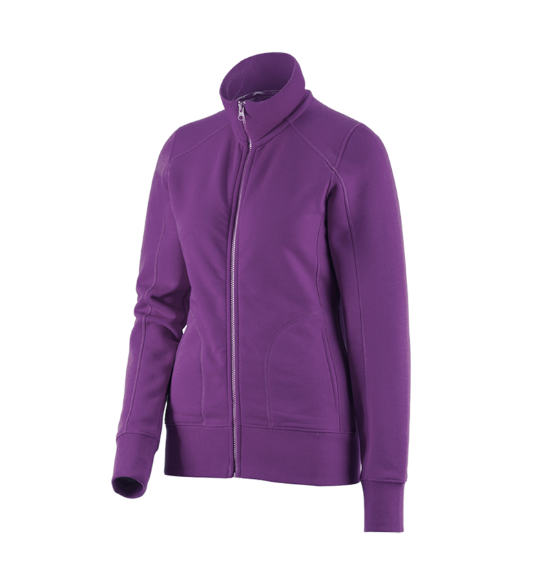 Shirts & Co.: e.s. Sweatjacke poly cotton, Damen + violett