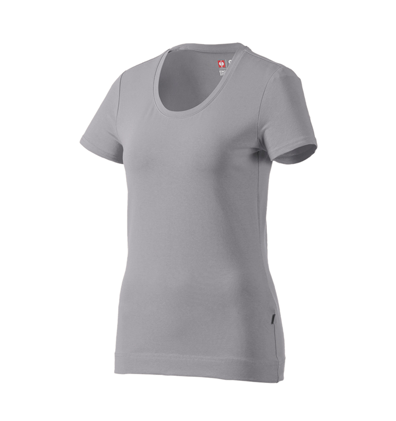 Hauts: e.s. T-shirt cotton stretch, femmes + platine 2