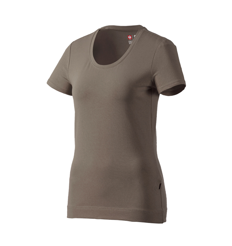 Hauts: e.s. T-shirt cotton stretch, femmes + pierre 2