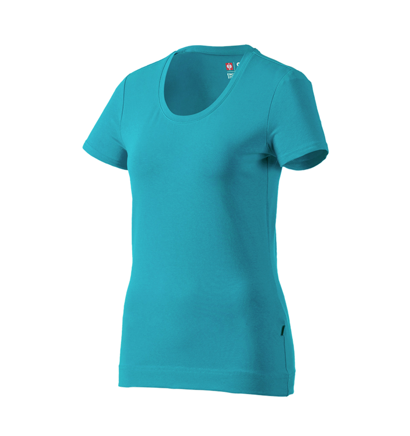 Shirts & Co.: e.s. T-Shirt cotton stretch, Damen + ozean 3