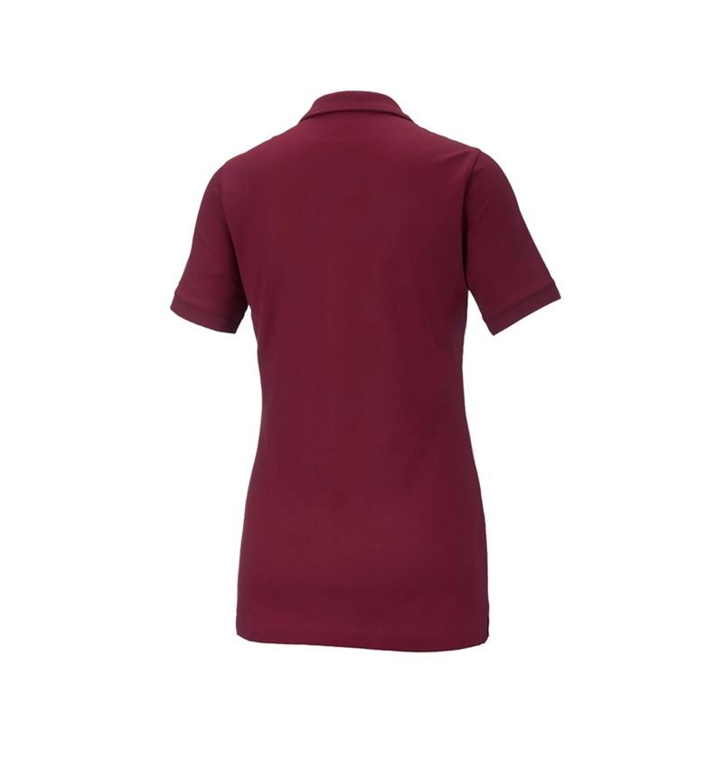 Shirts & Co.: e.s. Piqué-Polo cotton stretch, Damen + bordeaux 3