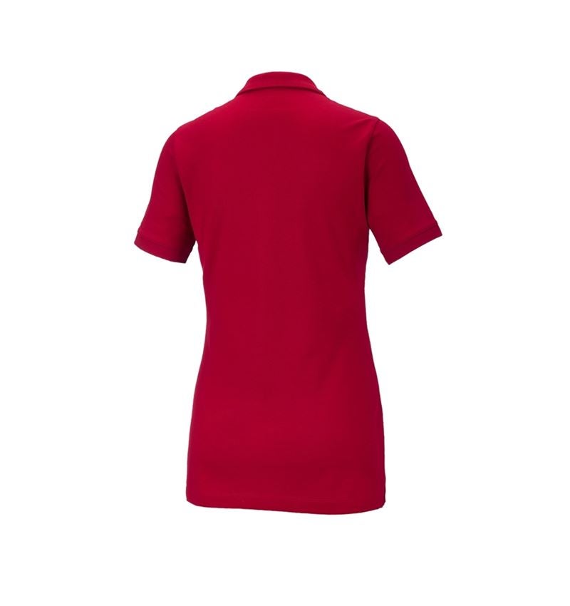 Shirts & Co.: e.s. Piqué-Polo cotton stretch, Damen + feuerrot 3