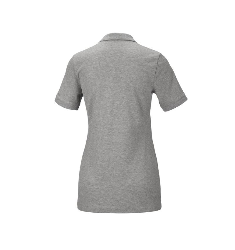 Shirts & Co.: e.s. Piqué-Polo cotton stretch, Damen + graumeliert 3