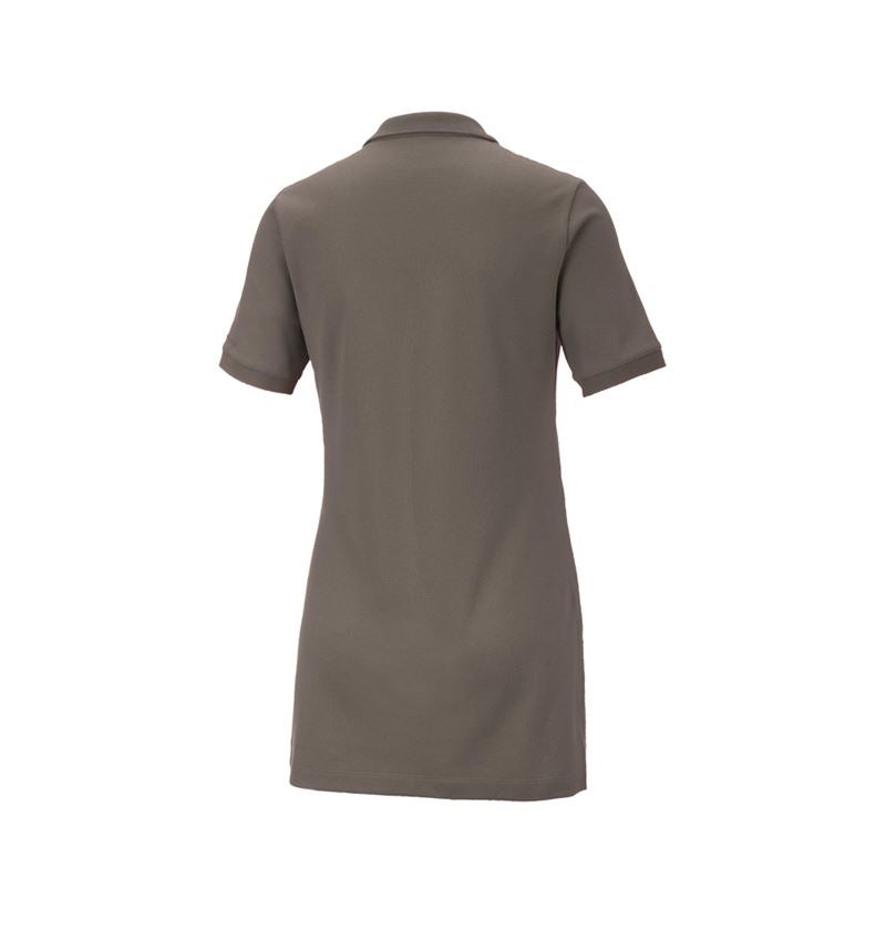 Shirts & Co.: e.s. Piqué-Polo cotton stretch, Damen, long fit + stein 3