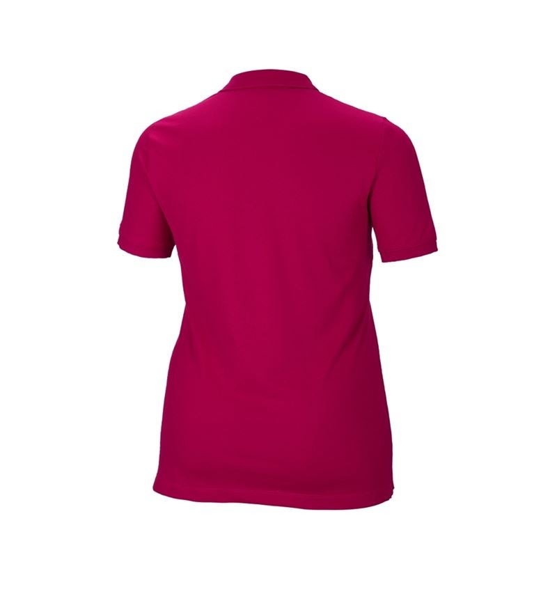 Shirts & Co.: e.s. Piqué-Polo cotton stretch, Damen, plus fit + beere 3