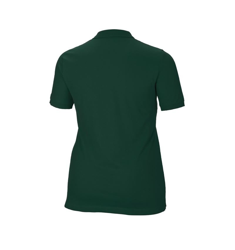 Shirts & Co.: e.s. Piqué-Polo cotton stretch, Damen, plus fit + grün 3
