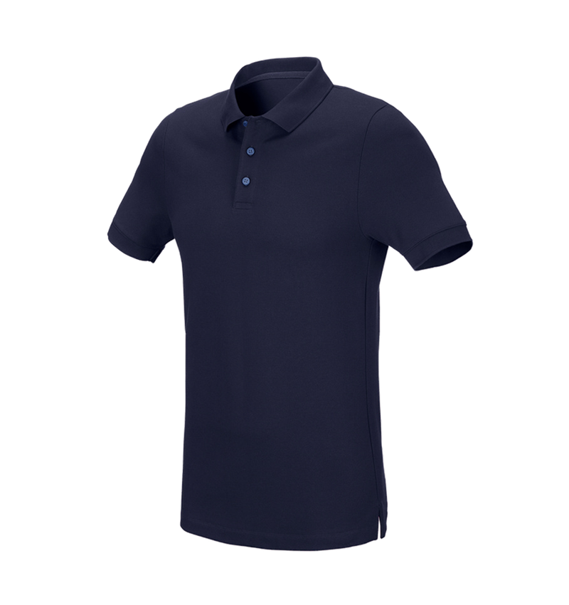 Shirts & Co.: e.s. Piqué-Polo cotton stretch, slim fit + dunkelblau 2