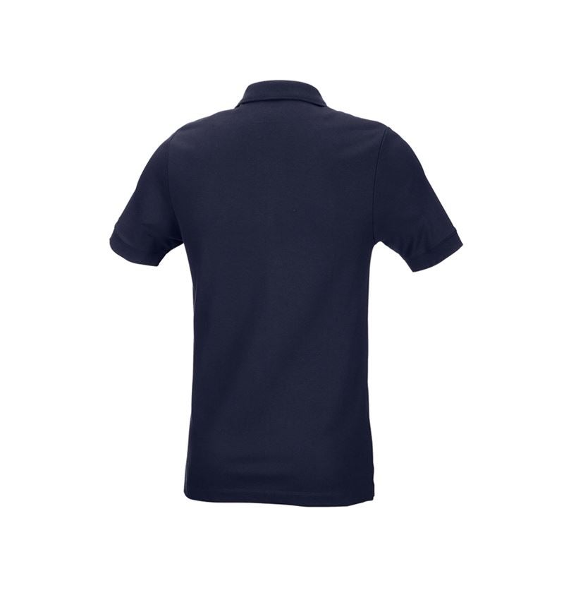 Shirts & Co.: e.s. Piqué-Polo cotton stretch, slim fit + dunkelblau 3