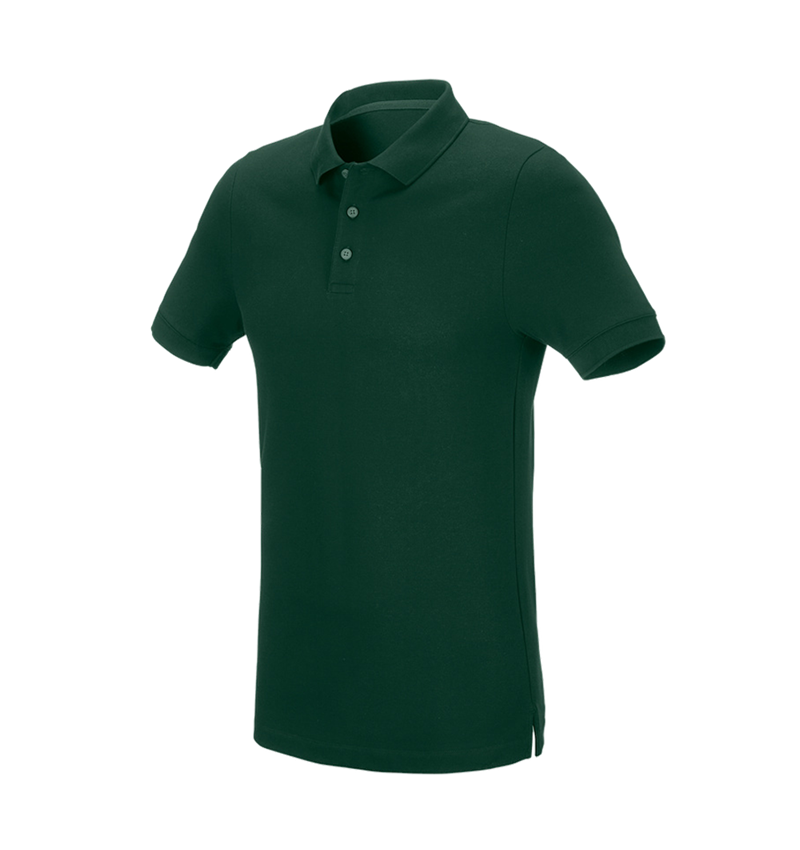 Shirts & Co.: e.s. Piqué-Polo cotton stretch, slim fit + grün 2