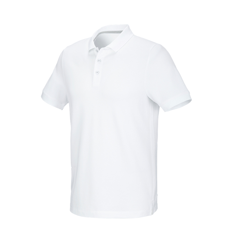 Shirts & Co.: e.s. Piqué-Polo cotton stretch + weiß 3