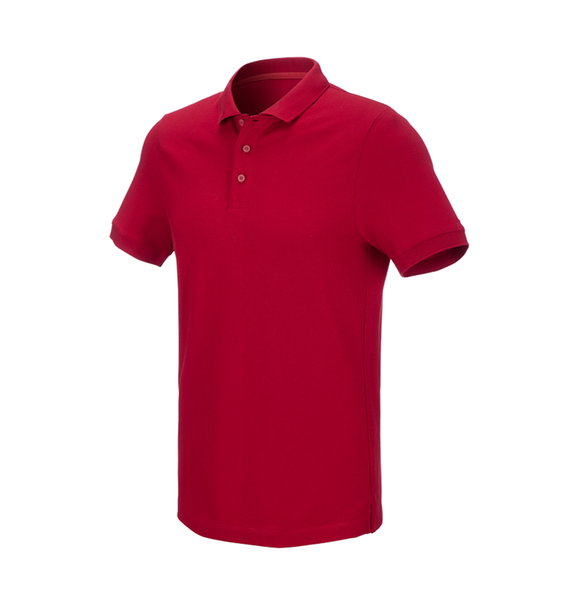 Shirts & Co.: e.s. Piqué-Polo cotton stretch + feuerrot 3