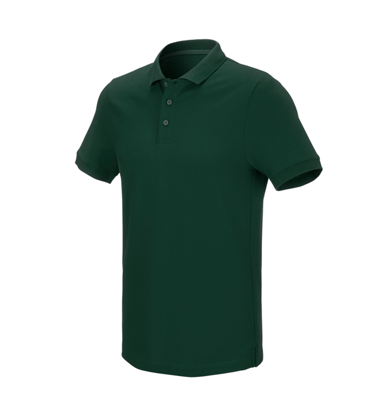 Shirts & Co.: e.s. Piqué-Polo cotton stretch + grün 2