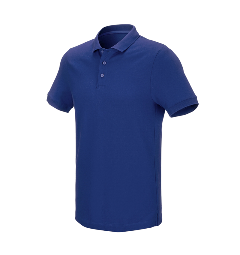Shirts & Co.: e.s. Piqué-Polo cotton stretch + kornblau 2