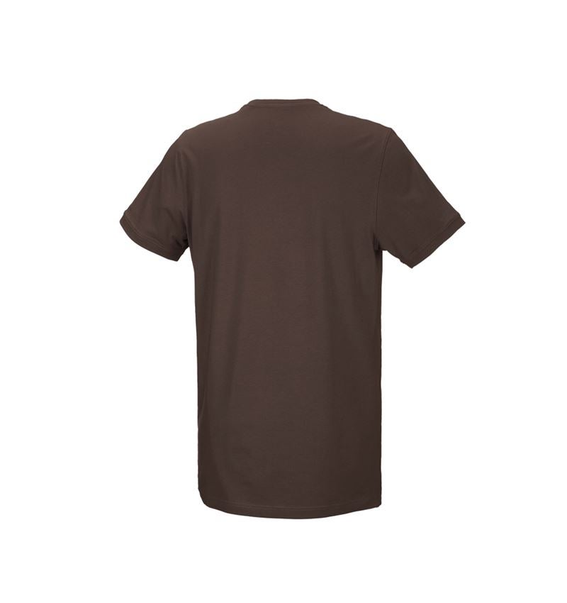 Horti-/ Sylvi-/ Agriculture: e.s. T-Shirt cotton stretch, long fit + marron 3