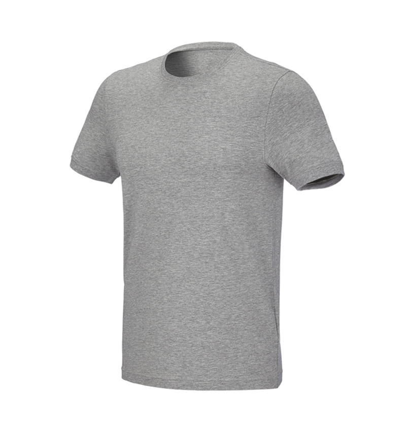 Hauts: e.s. T-Shirt cotton stretch, slim fit + gris mélange 2