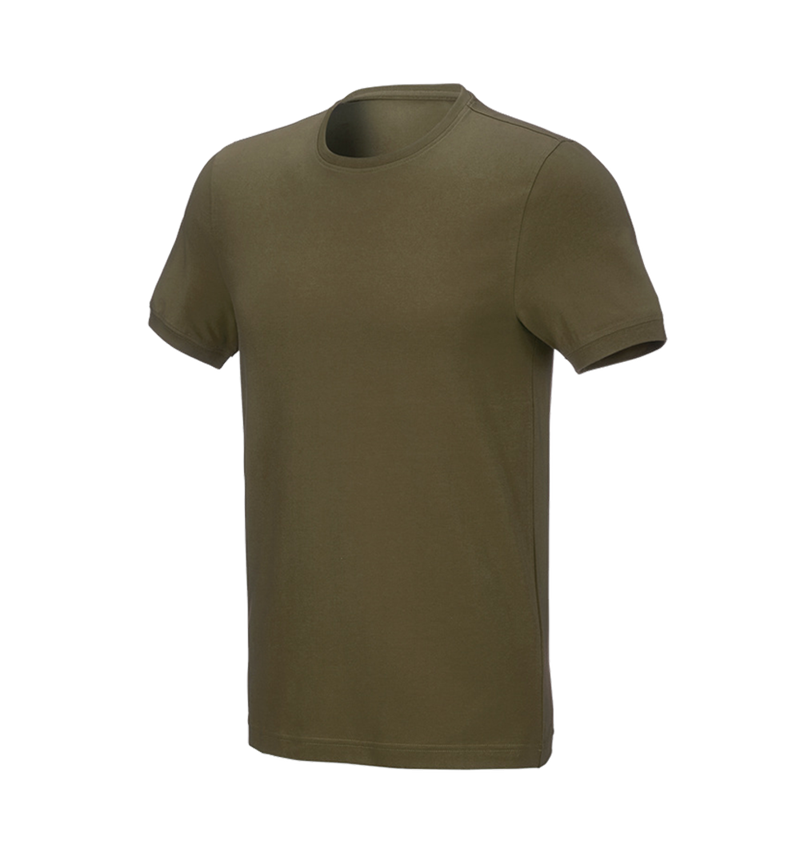 Hauts: e.s. T-Shirt cotton stretch, slim fit + vert boue 2