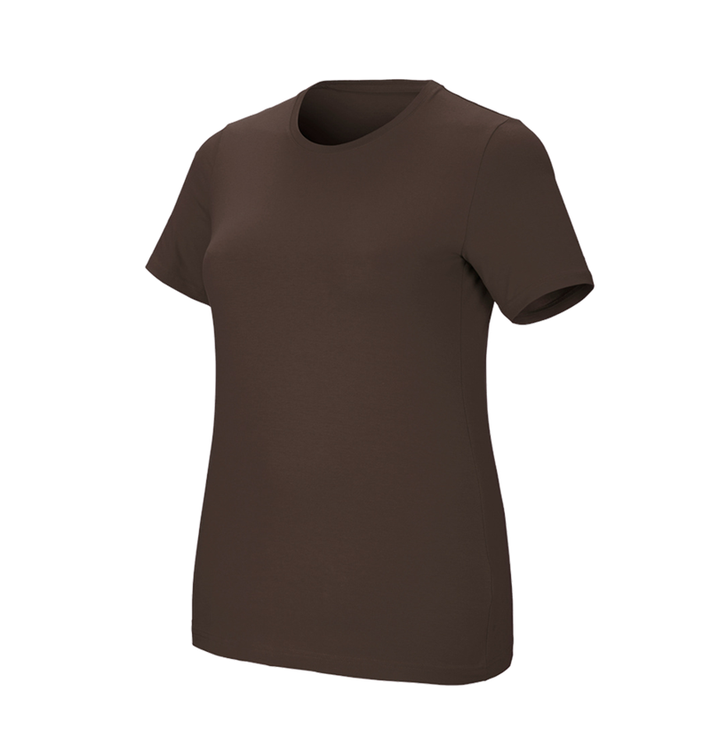 Galabau / Forst- und Landwirtschaft: e.s. T-Shirt cotton stretch, Damen, plus fit + kastanie 2