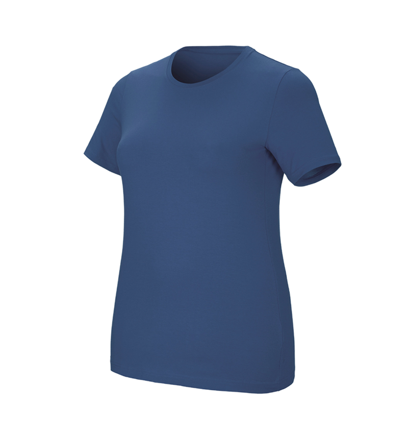 Themen: e.s. T-Shirt cotton stretch, Damen, plus fit + kobalt 2