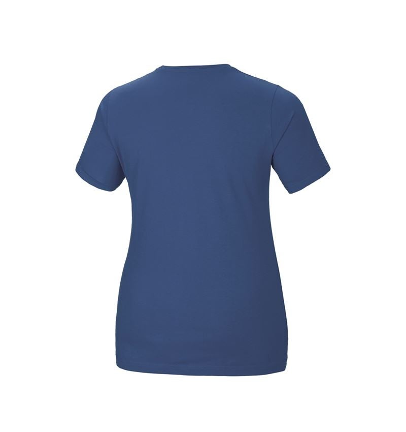 Themen: e.s. T-Shirt cotton stretch, Damen, plus fit + kobalt 3