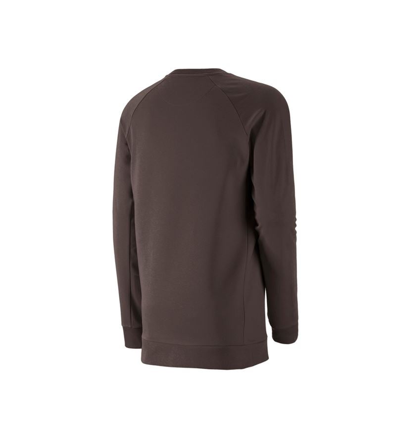Hauts: e.s. Sweatshirt cotton stretch, long fit + marron 3