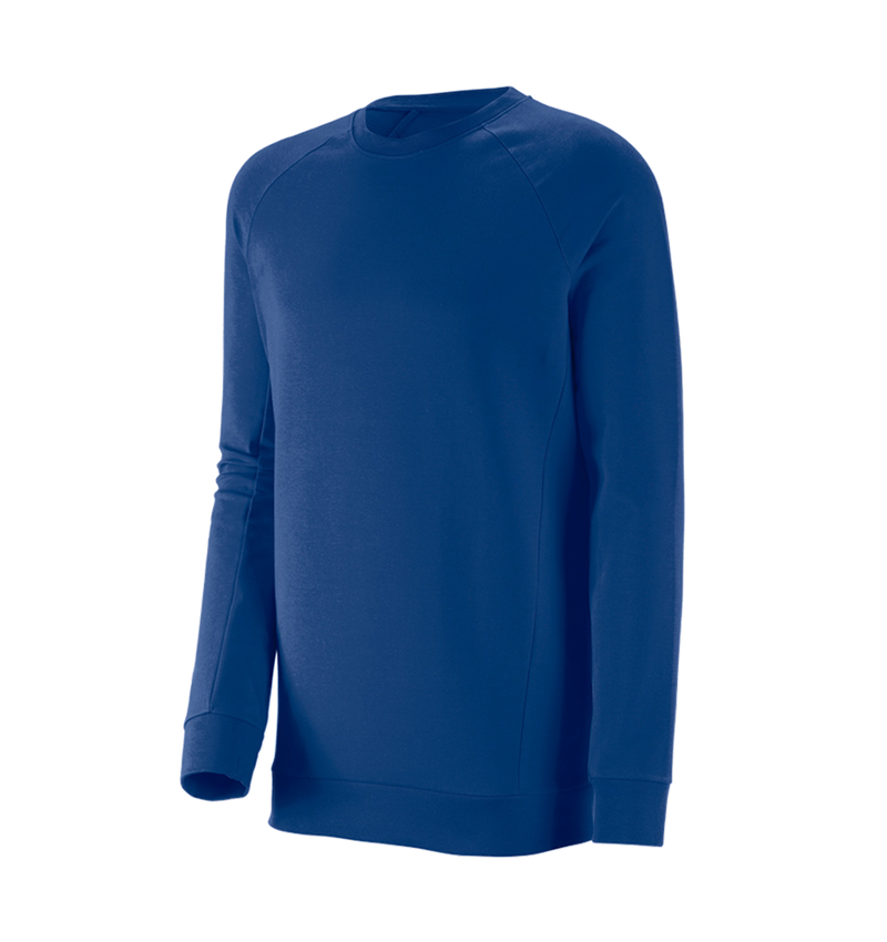 Shirts & Co.: e.s. Sweatshirt cotton stretch, long fit + kornblau 2