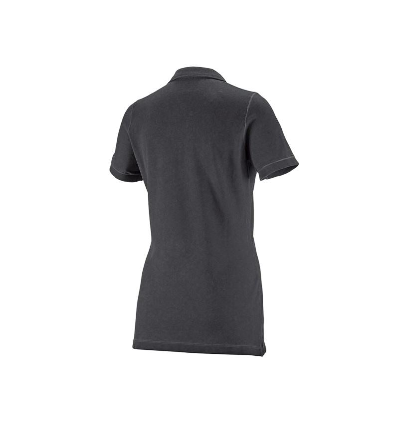 Shirts & Co.: e.s. Polo-Shirt vintage cotton stretch, Damen + oxidschwarz vintage 1