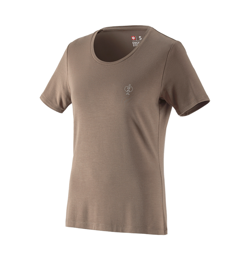 Hauts: Modal-shirt e.s. ventura vintage, femmes + brun ombre 2