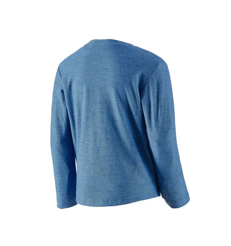 Shirts & Co.: Longsleeve e.s.vintage, Kinder + arktikblau melange 3