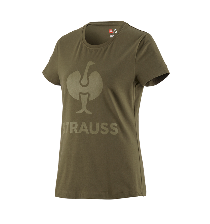 Hauts: T-Shirt e.s.concrete, femmes + vert boue 2