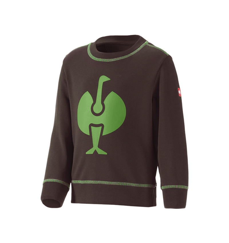 Shirts & Co.: Sweatshirt e.s.motion 2020, Kinder + kastanie/seegrün 1