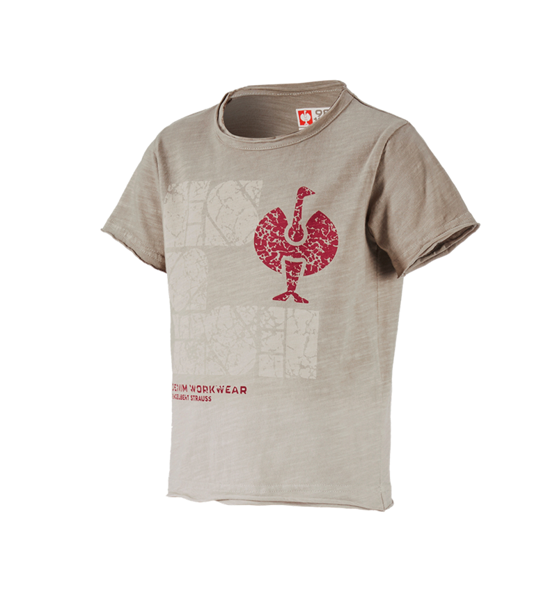 Hauts: e.s. T-Shirt denim workwear, enfants + taupe vintage 1