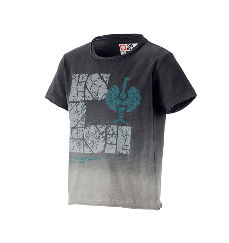 Hauts: e.s. T-Shirt denim workwear, enfants + noir oxyde vintage 1