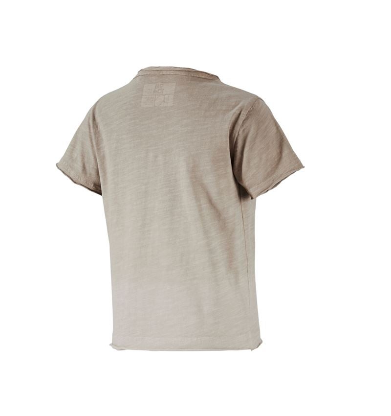Hauts: e.s. T-Shirt denim workwear, enfants + taupe vintage 2