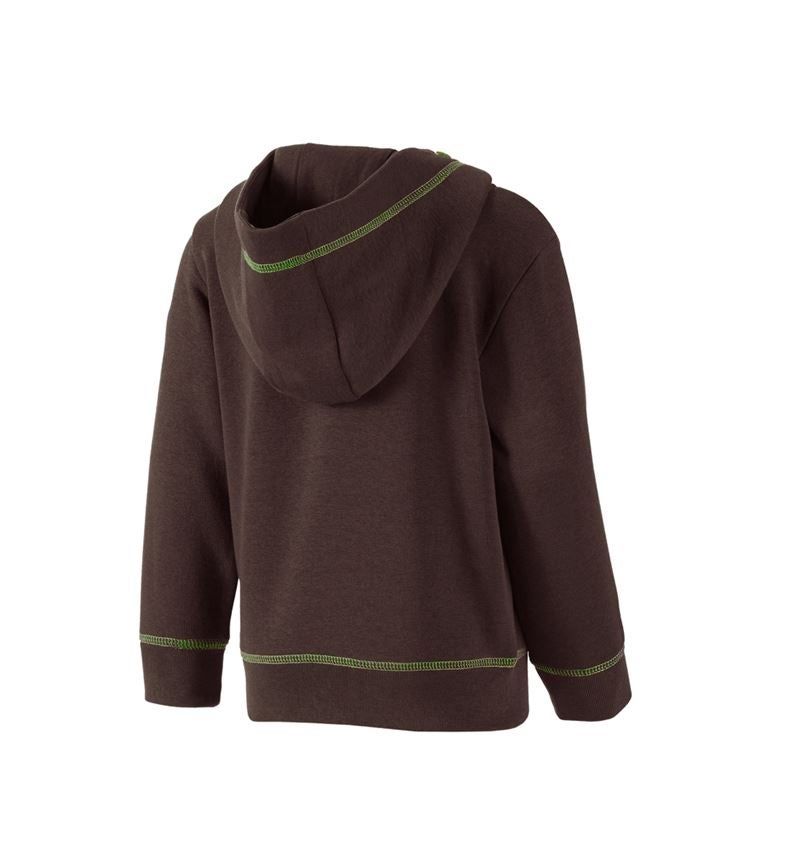 Shirts & Co.: Hoody-Sweatshirt e.s.motion 2020, Kinder + kastanie/seegrün 2