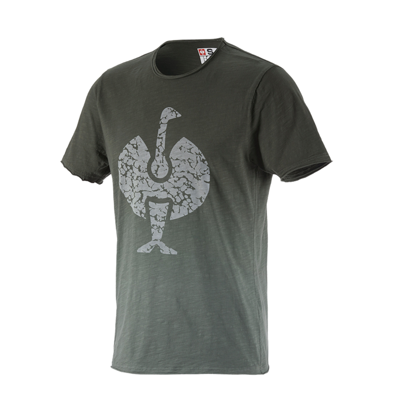 Hauts: e.s. T-Shirt workwear ostrich + vert camouflage vintage 2