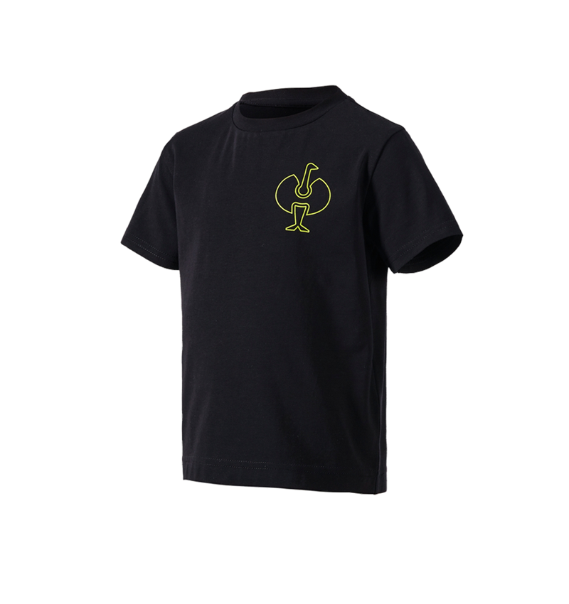 Shirts & Co.: T-Shirt e.s.trail, Kinder + schwarz/acidgelb 2