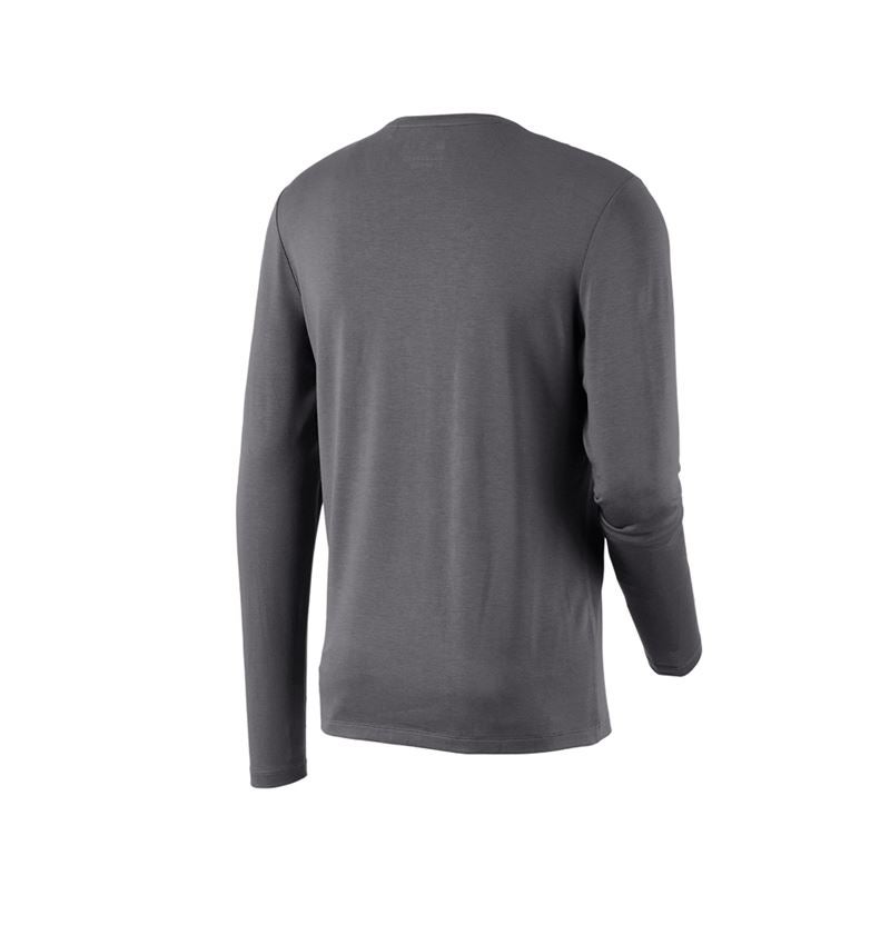 Shirts & Co.: Modal-Longsleeve e.s.concrete + anthrazit 1