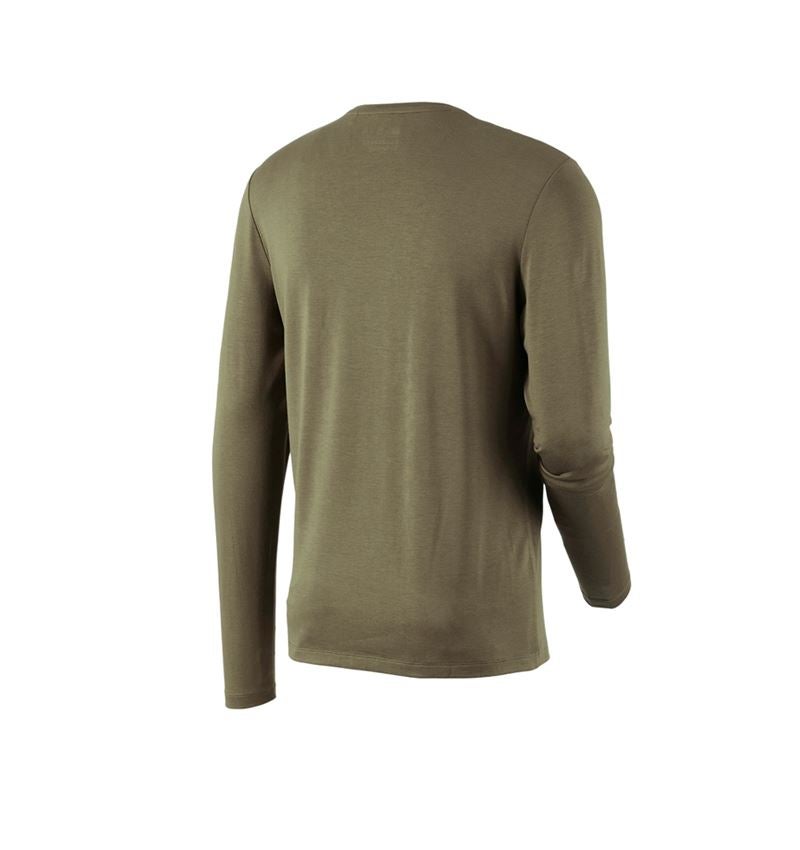 Shirts & Co.: Modal-Longsleeve e.s.concrete + schlammgrün 4