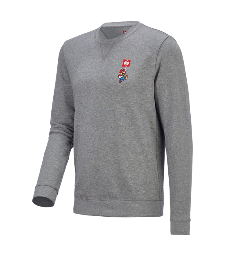 Collaborations: Super Mario Sweatshirt, hommes + gris mélange 2