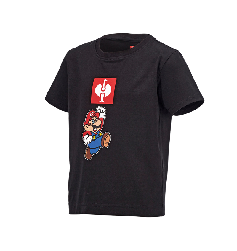 Hauts: Super Mario T-Shirt, enfants + noir