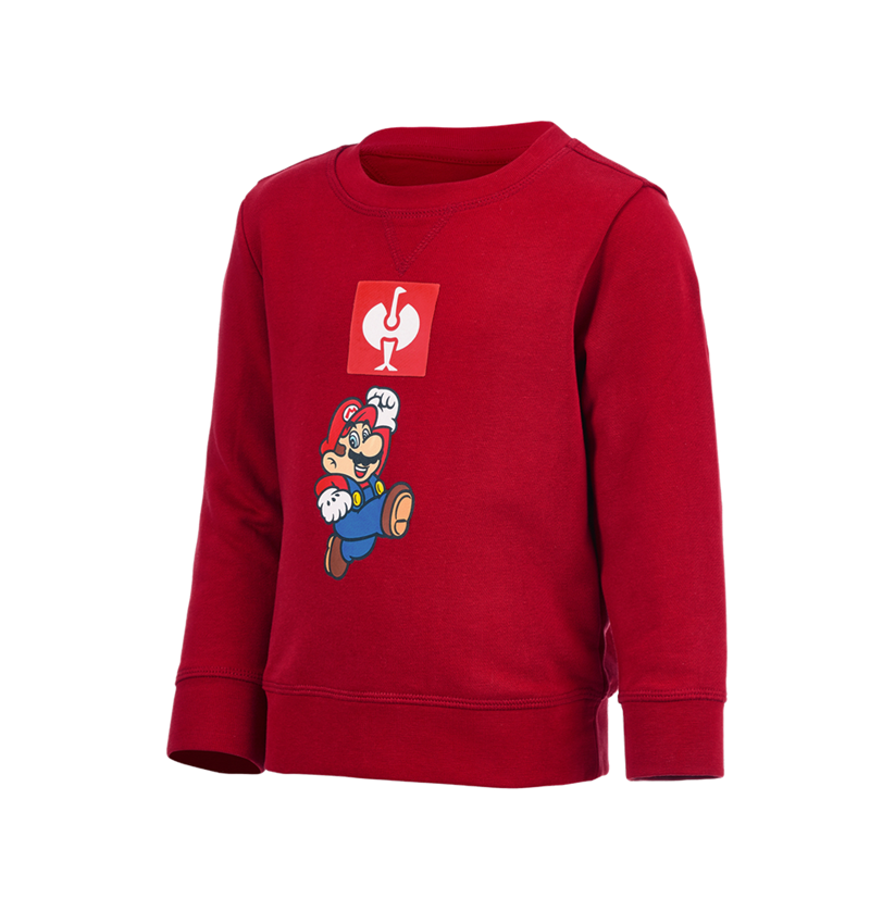 Hauts: Super Mario Sweatshirt, enfants + rouge vif 2